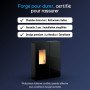 Poêle à granulés étanche Sharon Plus CX noir 10 kW avec réfractaire italien et design premium