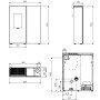 Plan technique et dimensions du poêle à granulés canalisable SHARON plus 10 kW