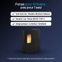 Poêle à granulés Sharon Plus steel 10 kW design acier noir avec chambre réfractaire italienne