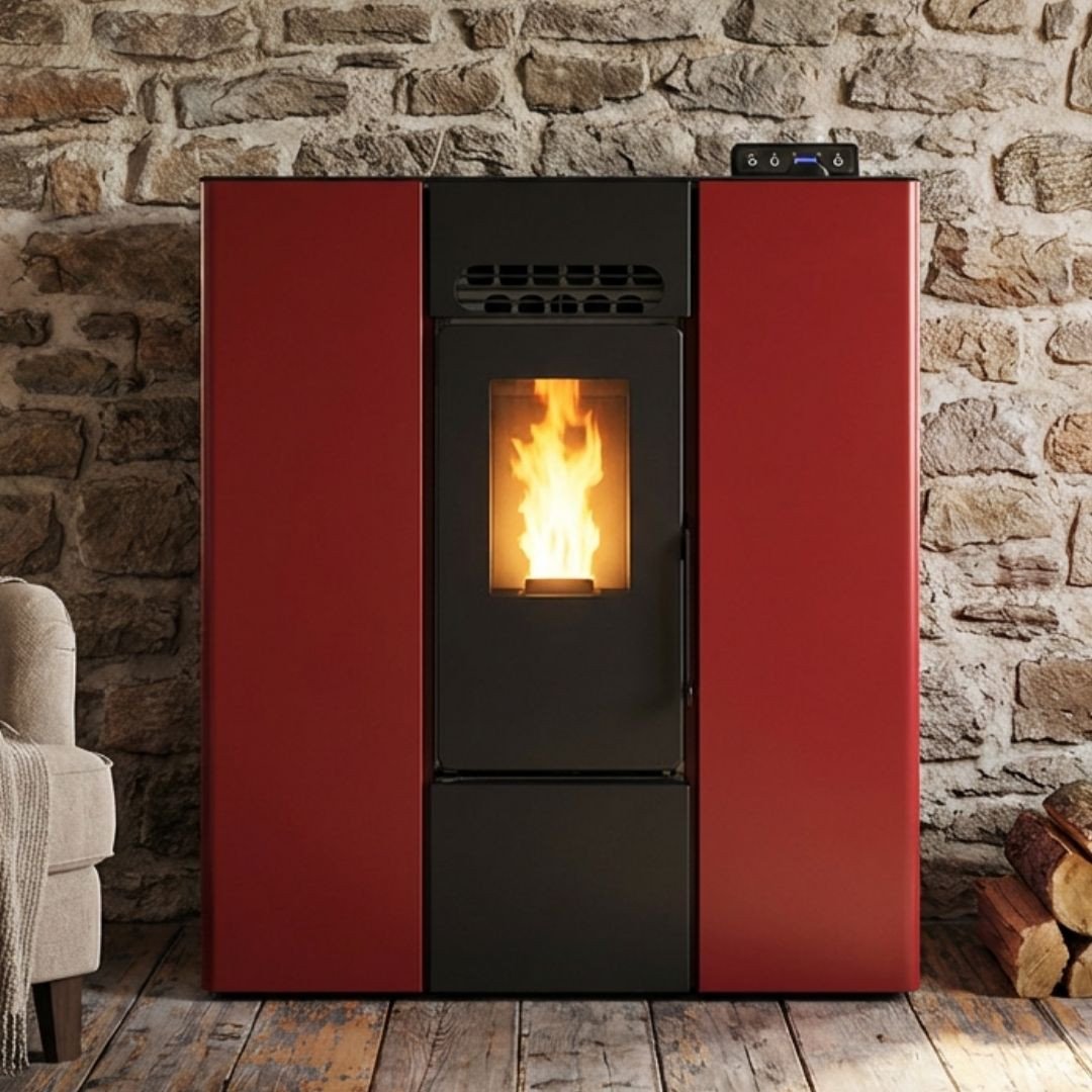 Poêle à granulés design moderne Linea VZ - 8 kW