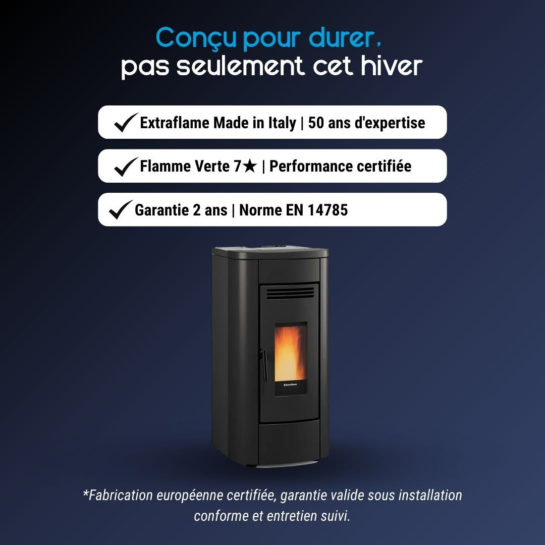 Avantages du poêle à granulés Klaudia Plus 5.0 noir