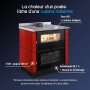 Cuisinière à bois rouge 7 kW foyer fonte et réfractaire Verona XXL