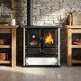 Cuisinière à Bois Rosetta Sinistra 5.0 – 7,9 kW steel