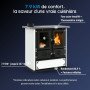Cuisinière à Bois Rosetta Sinistra 5.0 – 7,9 kW steel