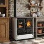 Cuisinière à Bois Rosetta Sinistra 5.0 – 7,9 kW steel