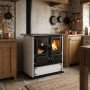 Cuisinière à Bois Rosetta Sinistra 5.0 – 7,9 kW steel