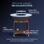Brasero barbecue plancha Ø100 cm acier corten avec socle et roulettes