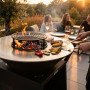 Brasero plancha inox Ø100 cm Brasinox Fiesta installation terrasse