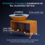 Brasero plancha Island Ø75 cm Brasinox détail structure acier corten et plateau cuisson