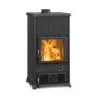 Poêle à Bois Fedora.16 Steel 8,3 kW vue de face sur fond blanc