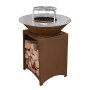 Brasero Brasinox Fiesta Plancha Bois ⌀75 cm en Acier Corten