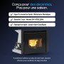 Avantages de l’insert à granulés Comfort P70 Air avec foyer et creuset en fonte