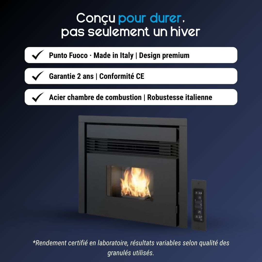 Avantages de l’insert à pellets Prezzemolo avec chambre de combustion en acier