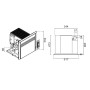 Schéma technique avec dimensions de l’insert à granulés Prezzemolo 7,5 kW
