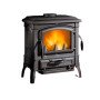 Poêle à bois en fonte ISETTA LEAN 7,7 kW vue de face