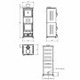 Schéma Technique Du Poêle À Bois Avec Four NOVA FORNO.16 11,8 kW Avec Dimensions