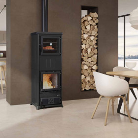 Poêle à bois avec four La Nordica Nova Forno.16 Steel – 11,8 kW, acier émaillé