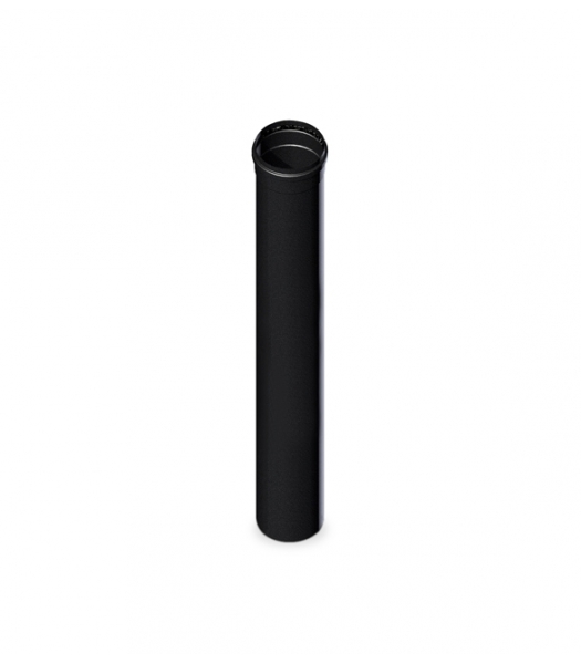 Tuyau de conduit droit noir 1 mètre diamètre 80 mm en acier peint pour système de chauffage