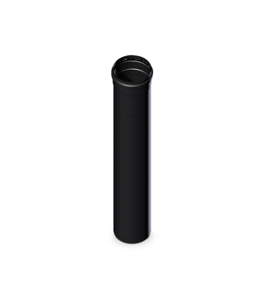 Tuyau de poêle droit en acier peint noir 500 mm longueur diamètre 80 mm pour conduit de fumée