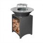 Brasero Brasinox Fiesta ⌀75 cm en acier avec plaque en Inox