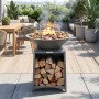 Brasero Brasinox Fiesta ⌀75 cm en acier avec plaque en Inox