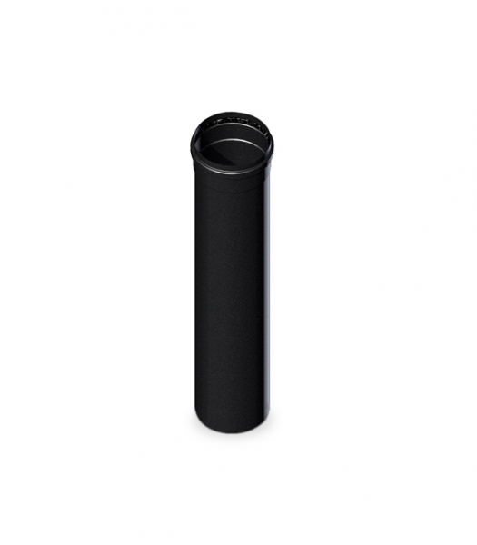 Tuyau de conduit droit en acier peint noir, diamètre 80 mm, longueur 250 mm pour système de chauffage