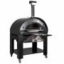 Four À Pizza Au Bois Arde Maxi Sur Support Avec Cheminée Vue 3/4