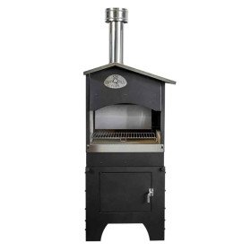 Barbecue à bois d'extérieur avec base roulante