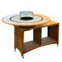 Table ronde en bois pour brasero Ø 141 cm avec support central