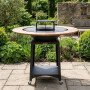Brasero plancha avec table en bois – Kit Fiesta Ø 75