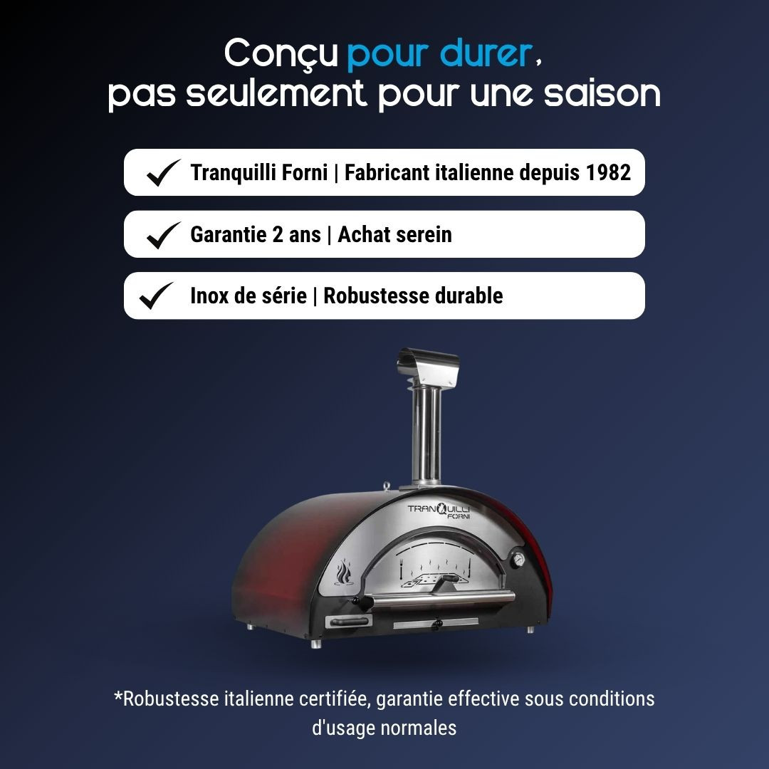 Avantages du four à pizza au bois Arde Maxi finition rouge