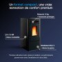 Poêle à granulés KETTY 5.0 noir 6,5 kW format compact rendement 92