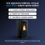 Poêle à granulés KETTY 5.0 noir marque La Nordica Extraflame avec sortie 80 mm