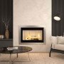 Insert à bois MONOBLOCCO 90PA.16 12,9 kW avec grande vitre panoramique et feu apparent