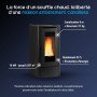 Caractéristiques du poêle à pellets canalisé Dahiana Plus AD noir avec rendement jusqu’à 93 %