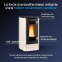 Caractéristiques du poêle à granulés canalisable Dahiana Plus AD ivoire de 10 kW