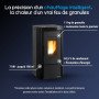 Caractéristiques du poêle à granulés étanche à ventouse Moira 7 kW noir