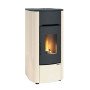 Poêle à granulés étanche Angelica Evo 8 kW blanc sur fond blanc