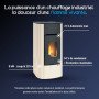 Caractéristiques du poêle à granulés étanche Angelica Evo 8 kW blanc