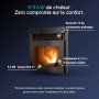 Caractéristiques de l’insert à granulés Davide avec réservoir de 15 kg et rendement de 91,5 %