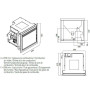 Schéma technique avec dimensions de l’insert à granulés Davide 9,5 kW
