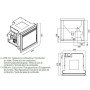 Schéma technique avec dimensions de l’insert à granulés Davide 9,5 kW