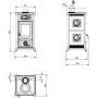 Poêle à bois Gemma Lean Ceramica 6,5 kW