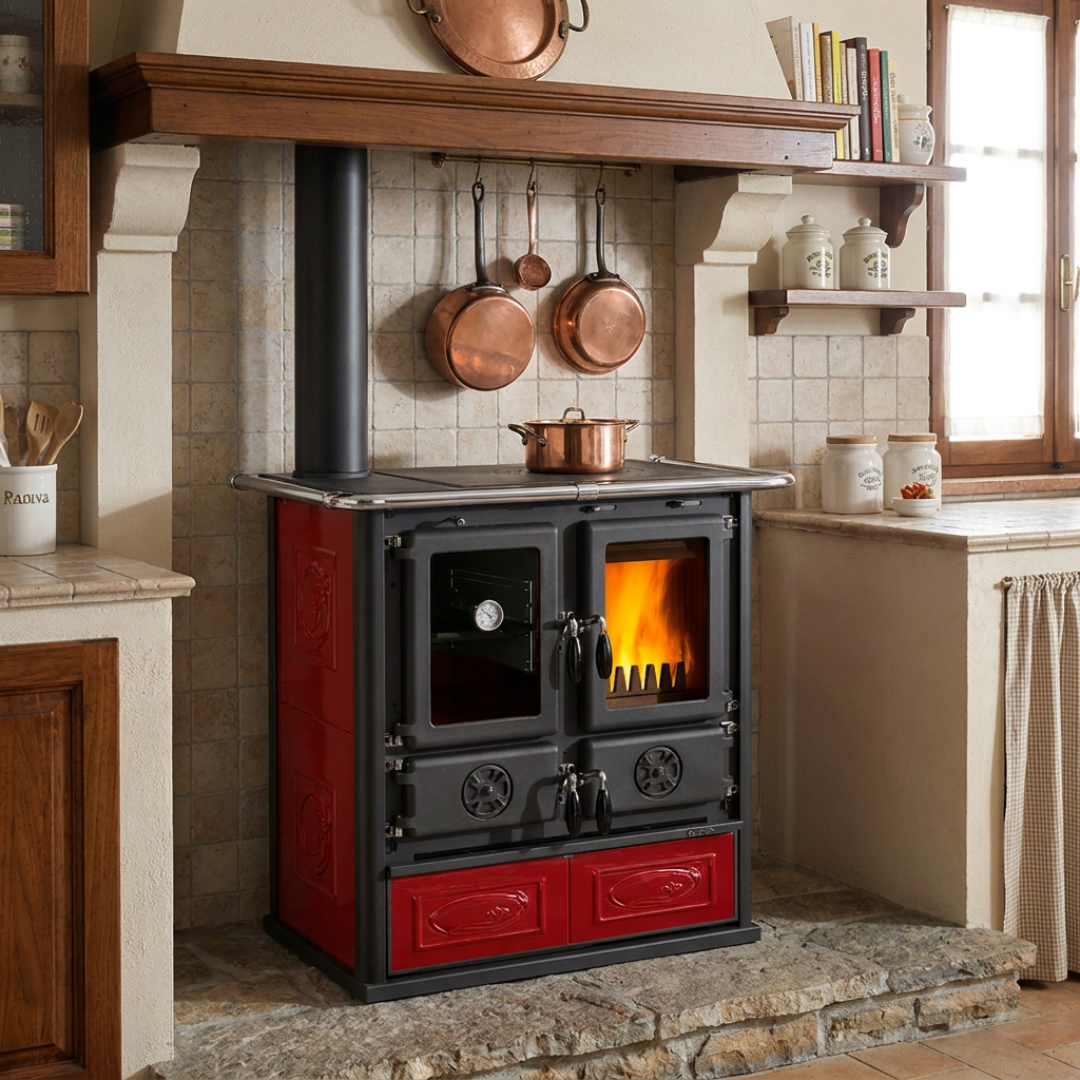 Cuisinière à Bois 7,9 kW Rosetta Sinistra | La Nordica Extraflame