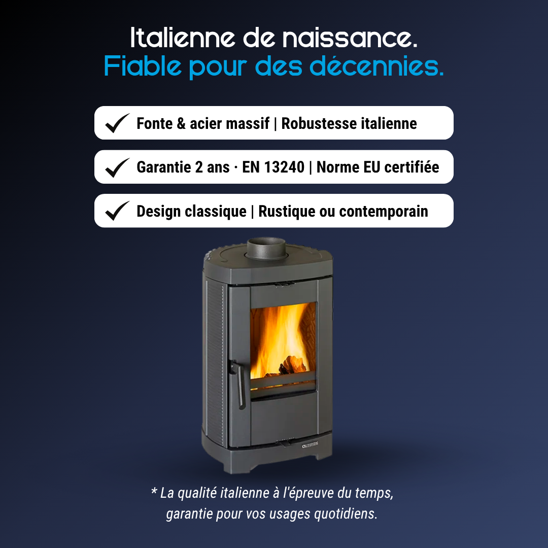 Poêle à bois Brigitta GB 4,7 kW | La Nordica Extraflame