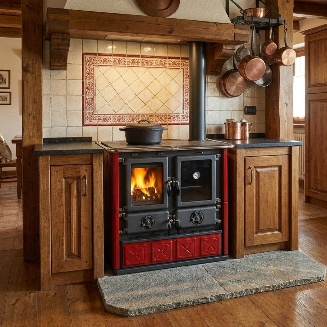 Cuisinière à Bois Rosetta Maiolica – 7,9 kW | La Nordica Extraflame