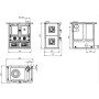 Cuisinière à Bois Rouge Rosetta 5.0 – 7,9 kW