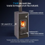 Poêle à Bois en Pierre Raccordable Asia 5.0 - 7 kW | La Nordica