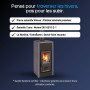 Poêle à Bois en Pierre Raccordable Asia 5.0 - 7 kW | La Nordica