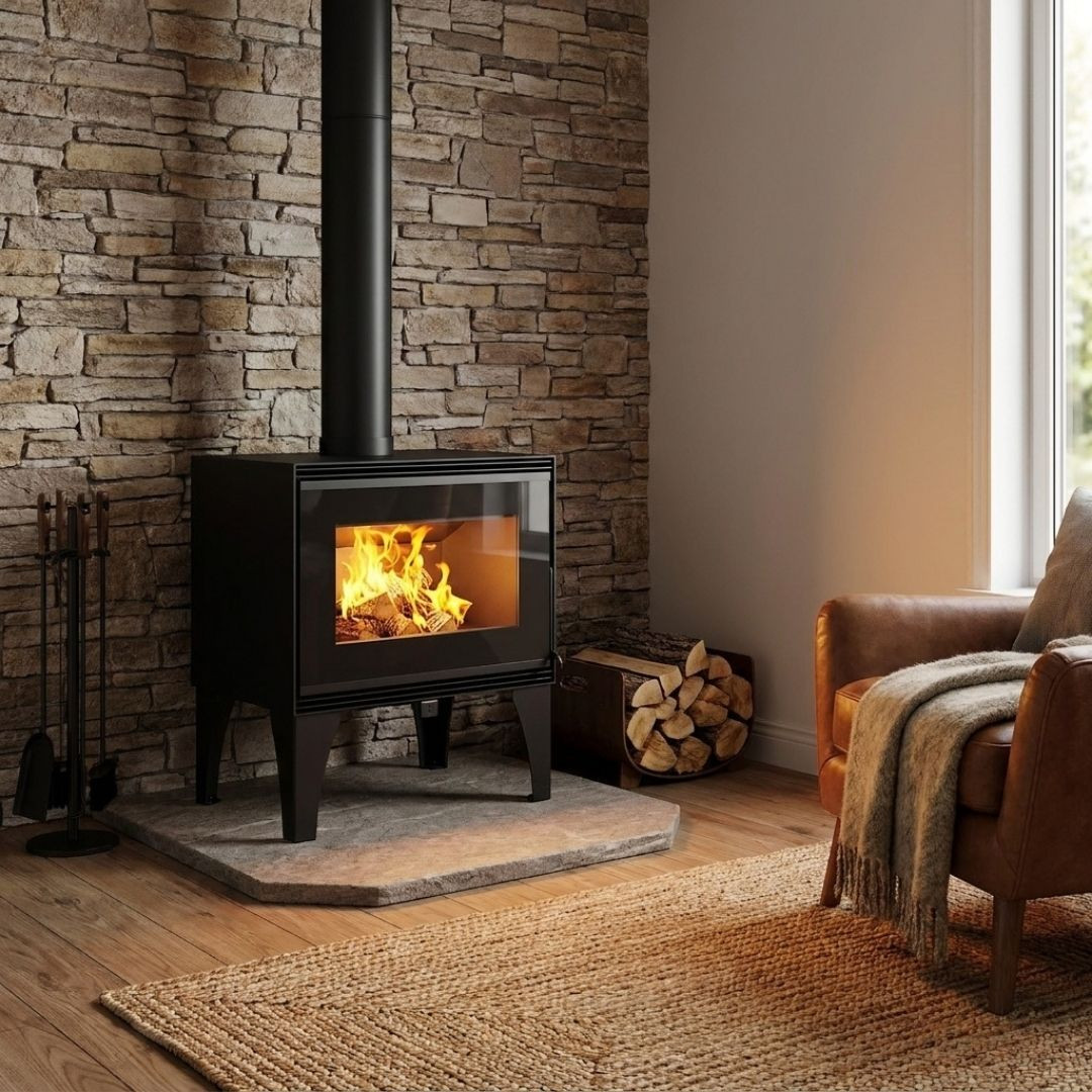 Poêle à bois Sapin Bûche 50 cm - 10.8 kW | Linea VZ
